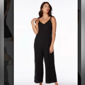 Bobi Black Tie Shoulder Wide-Leg Jumpsuit Sz M New with Tags